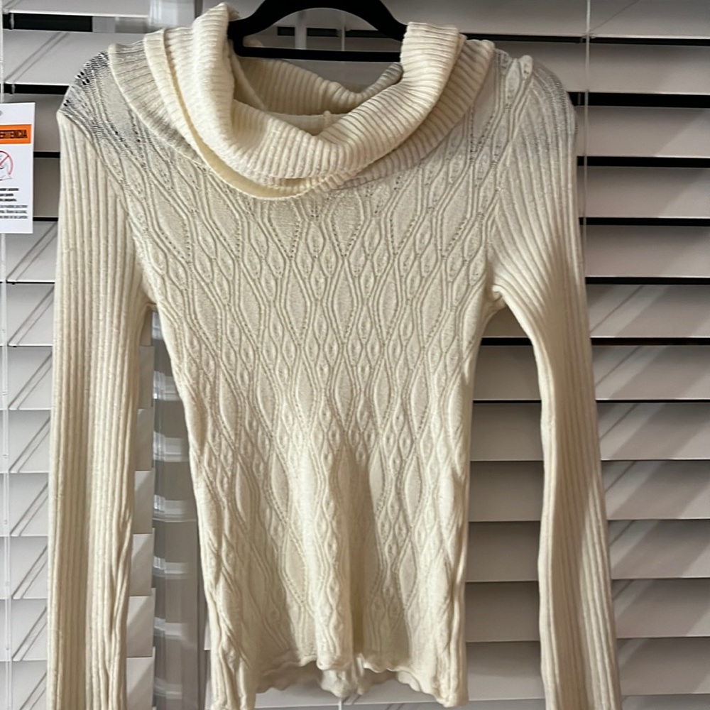 Cream cowl neck sweater
